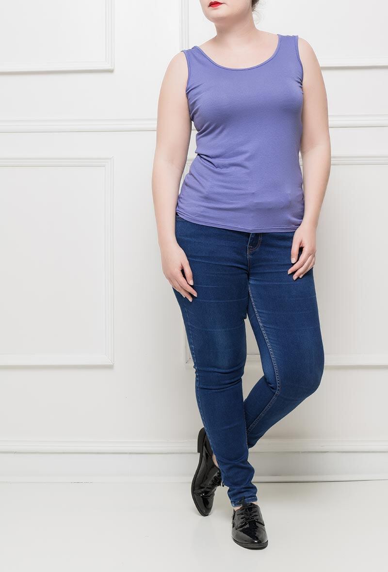 Basic tank top i Stor Storlek