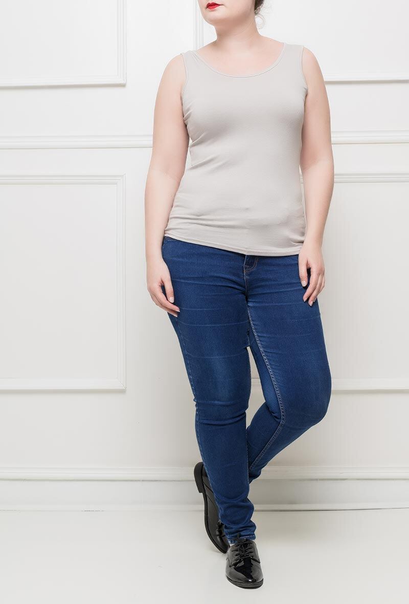 Basic tank top i Stor Storlek