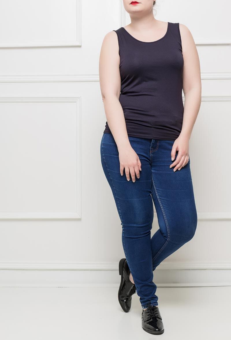 Basic tank top i Stor Storlek