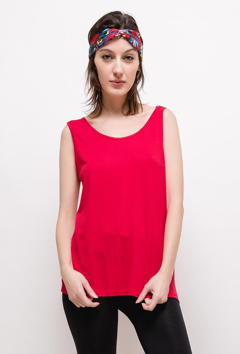 Basic tank top i Stor Storlek