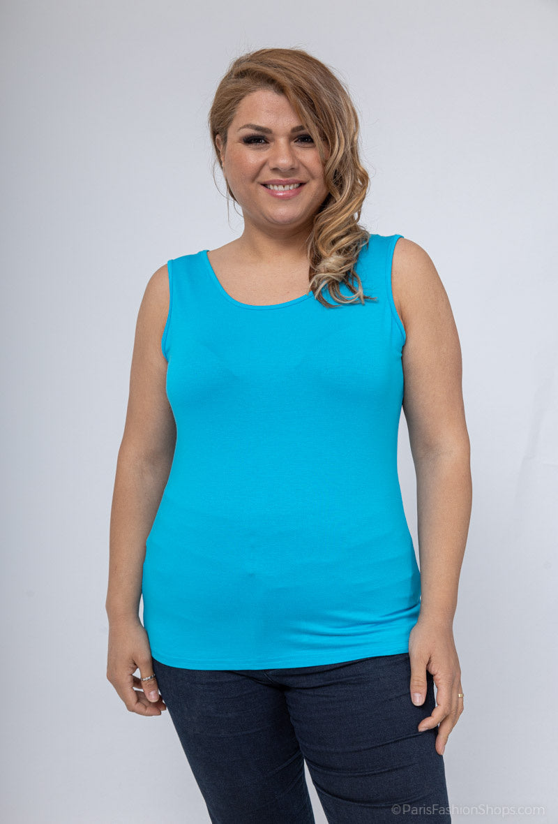 Basic tank top i Stor Storlek