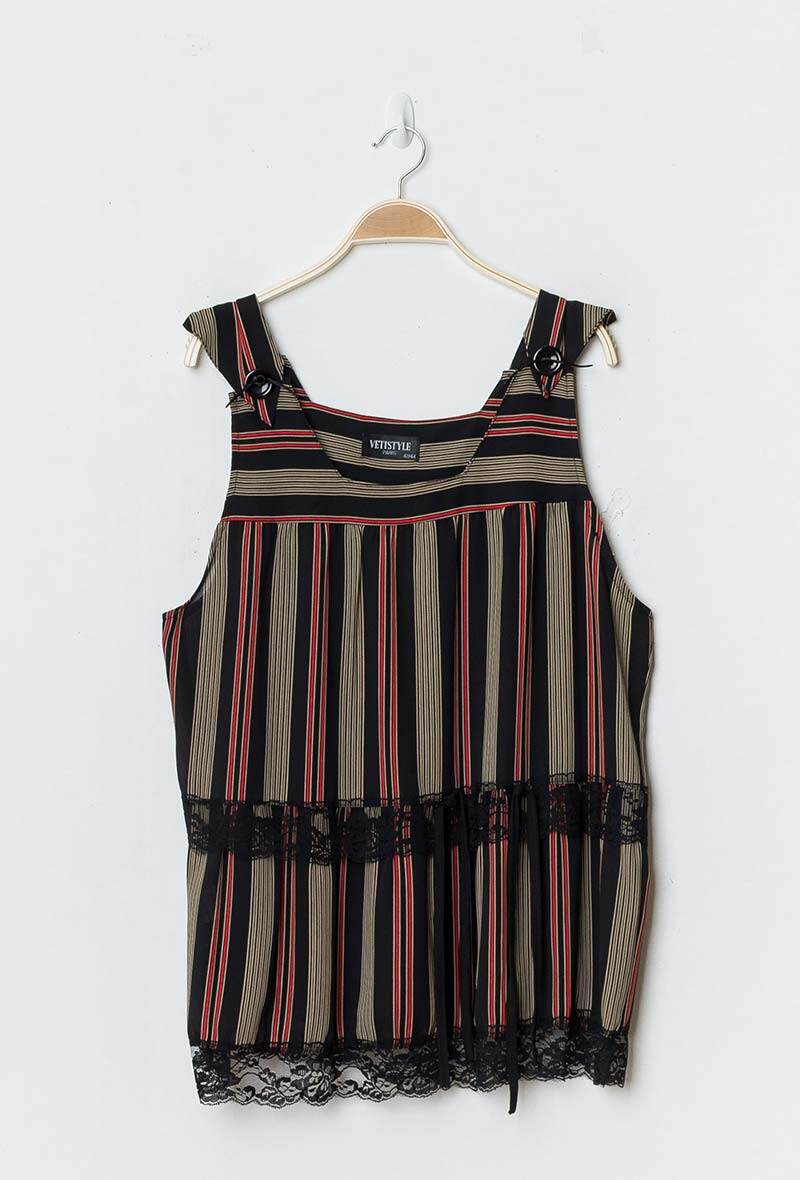 Randig topp i Stor Storlek