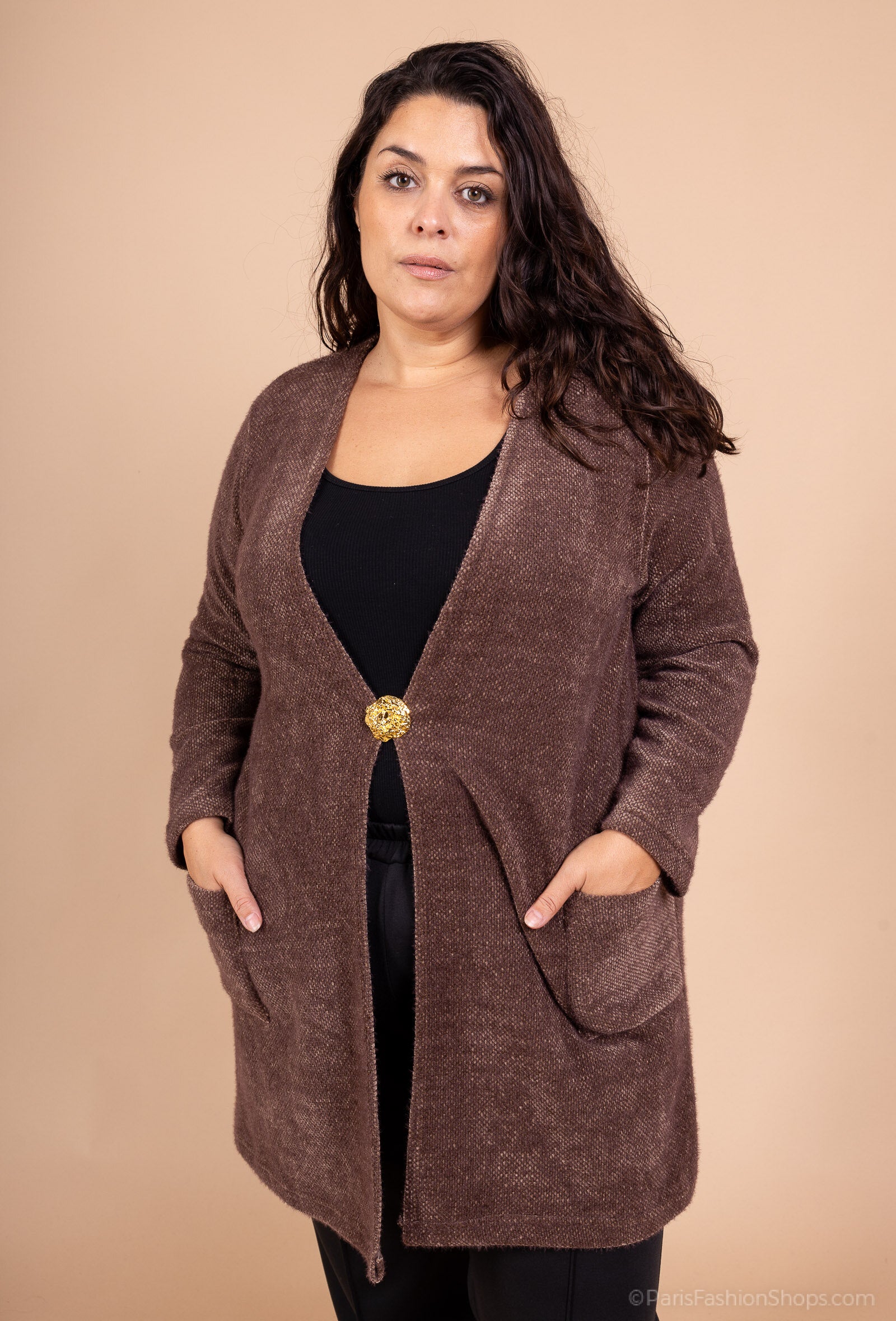 Plus size cardigan i Stor Storlek