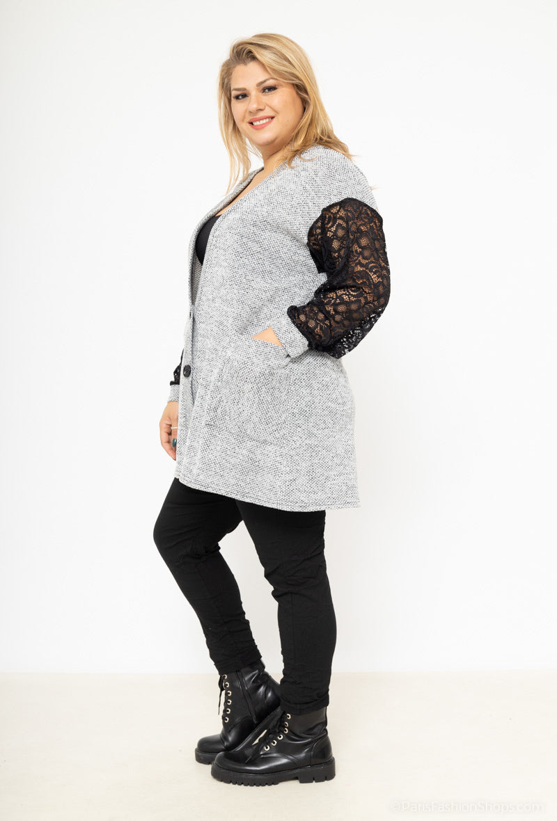 Zippered vest i Plus Size