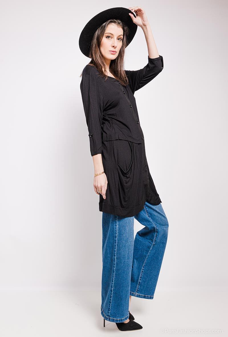 Buttoned jacket i Stor Storlek