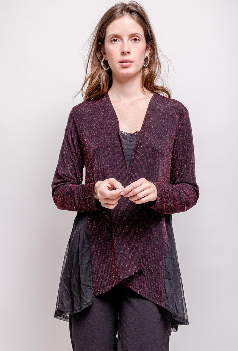 Shiny cardigan i Stor Storlek