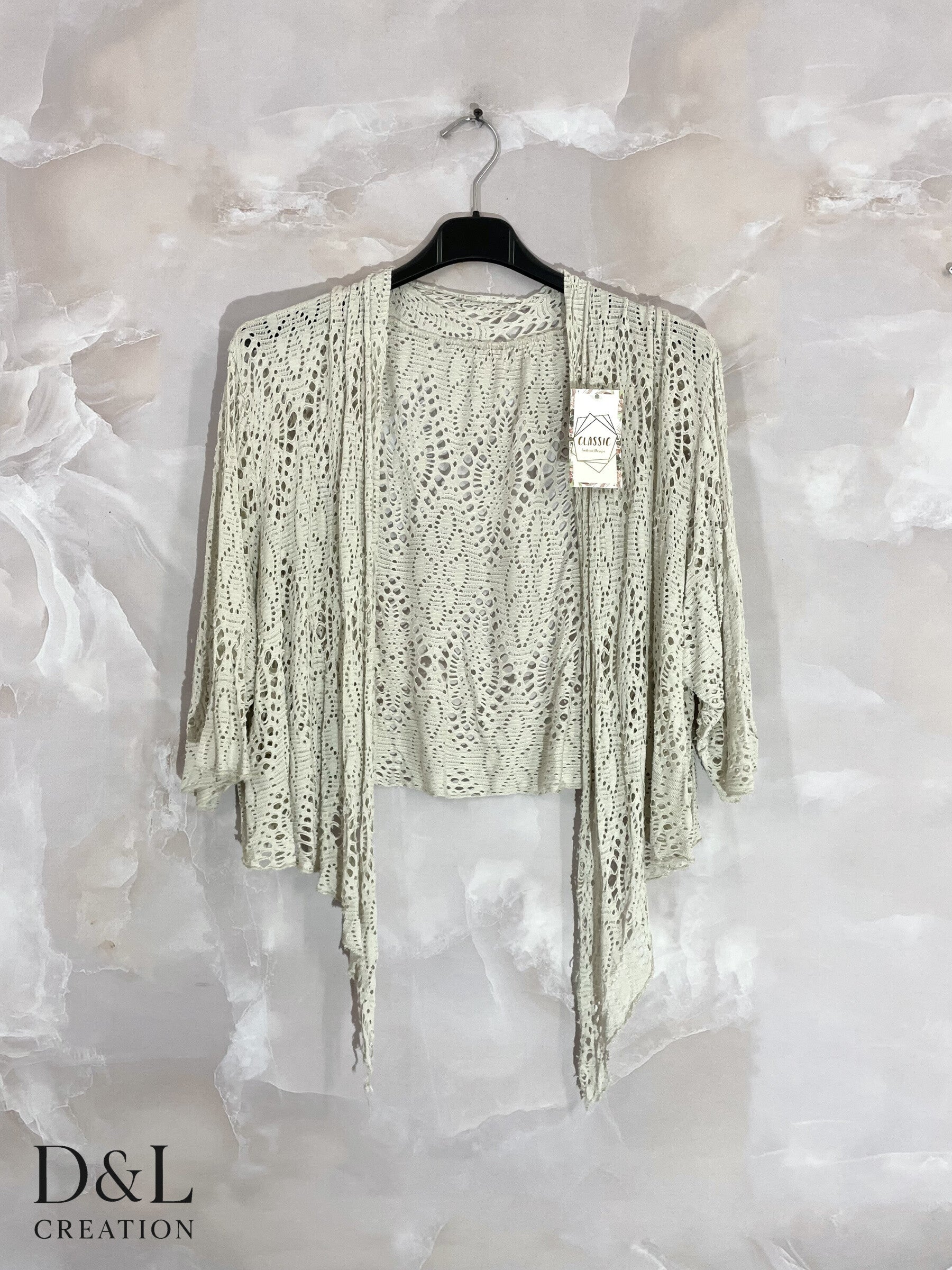 T38 T54 T54 Spets Bolero Väst i Plus Size