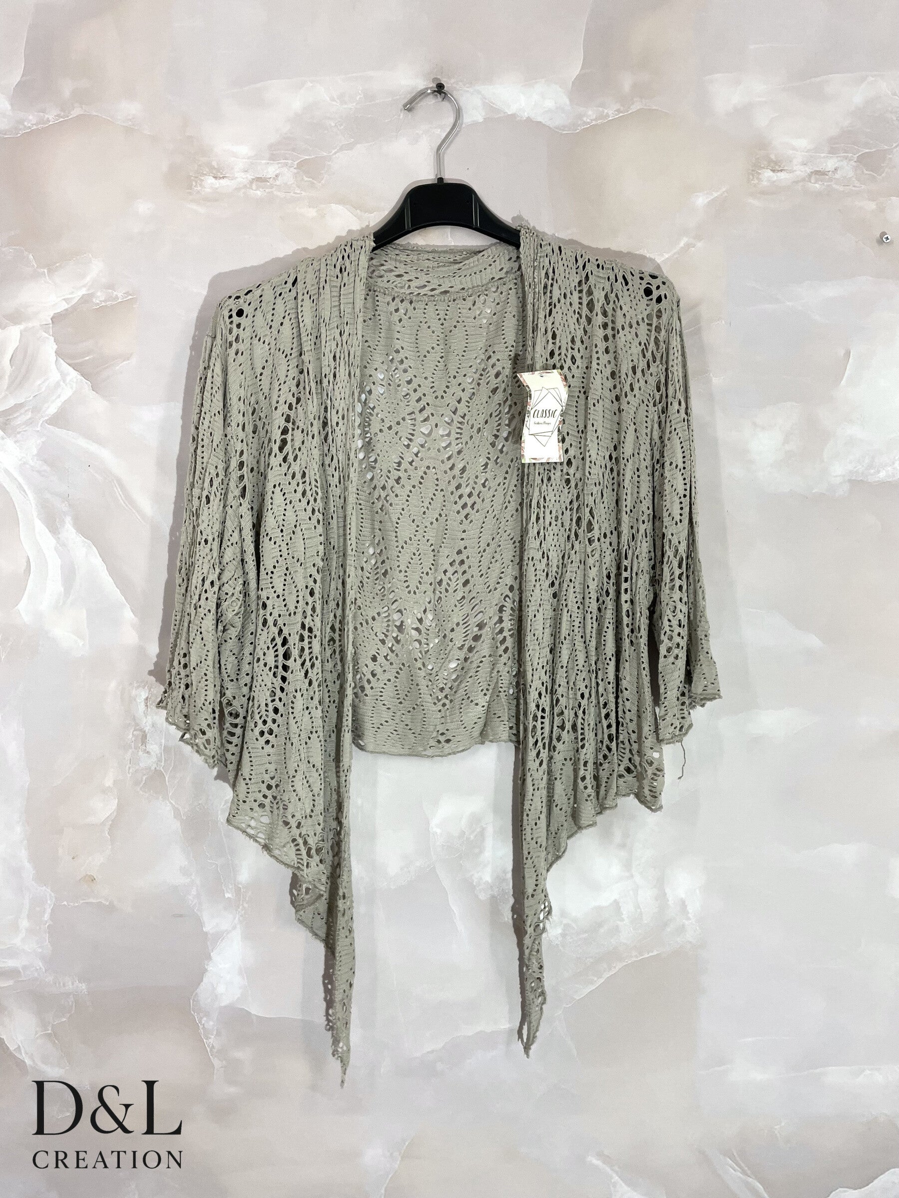T38 T54 T54 Spets Bolero Väst i Plus Size