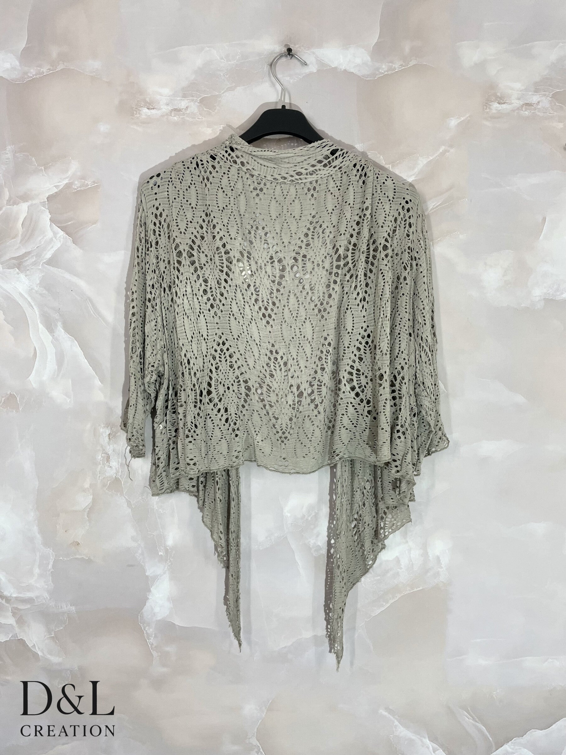 T38 T54 T54 Spets Bolero Väst i Plus Size