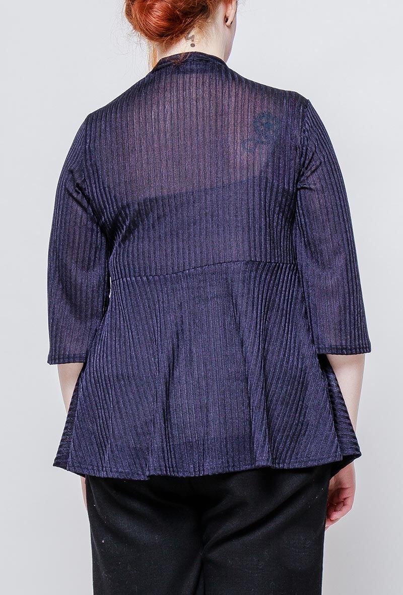 Fine ribbad cardigan i Stor Storlek