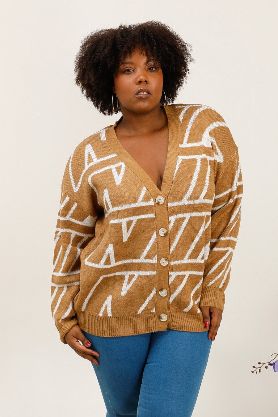 Plus size cardigan i Stor Storlek