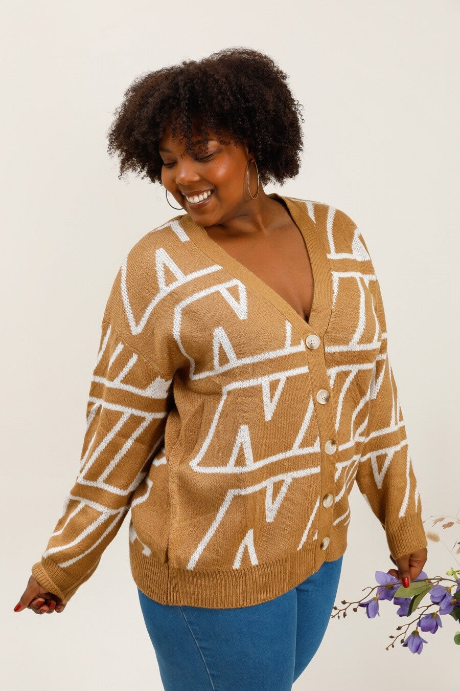 Plus size cardigan i Stor Storlek