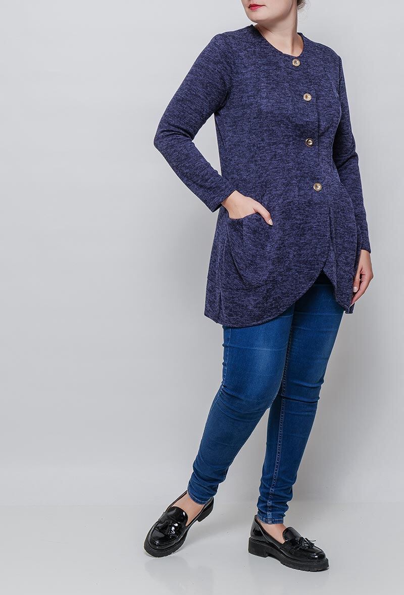 Long cardigan i Stor Storlek