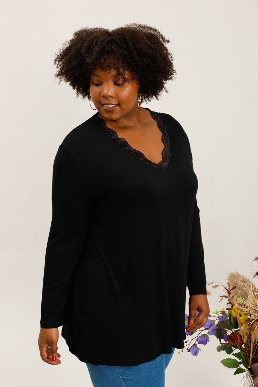 Plus size top i Stor Storlek