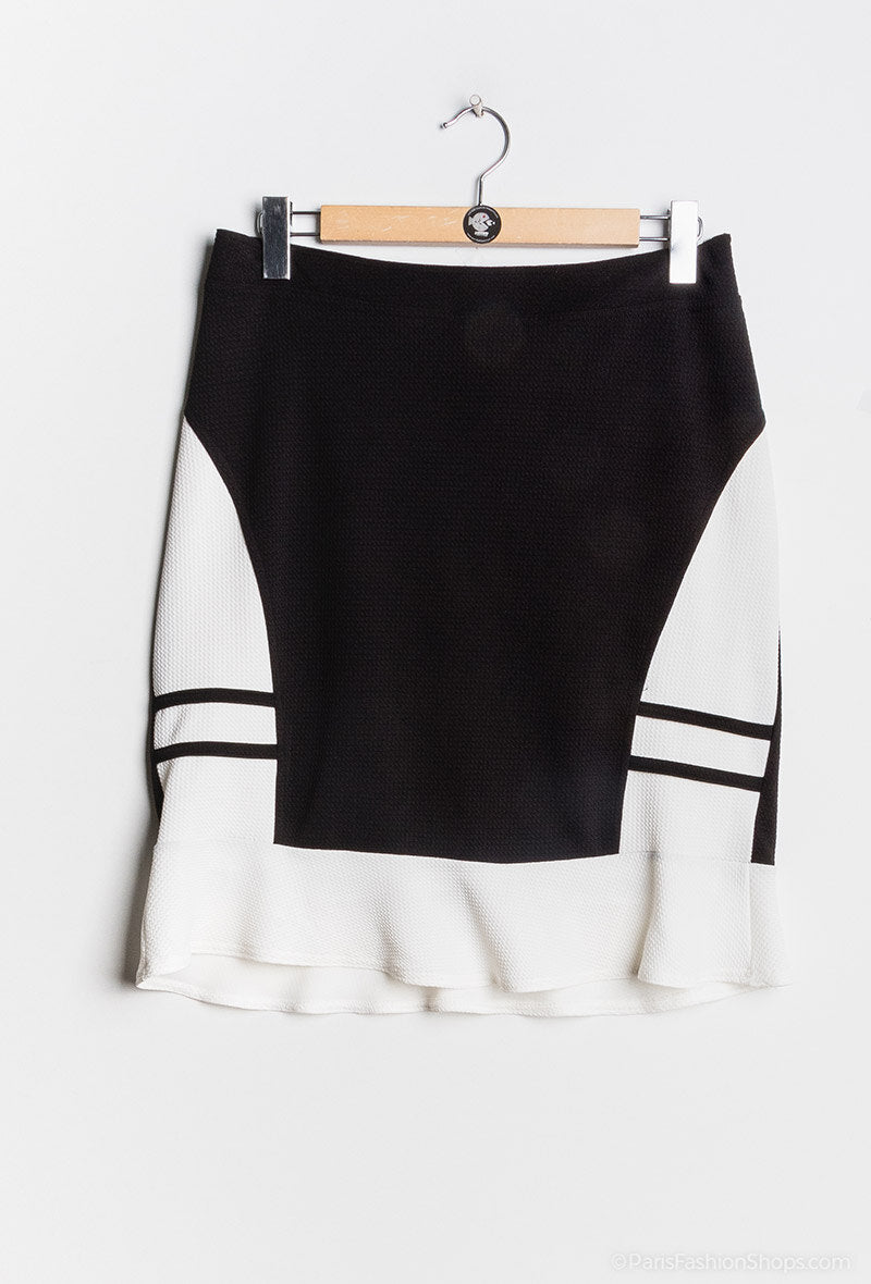 Bicolour kjol i stor storlek