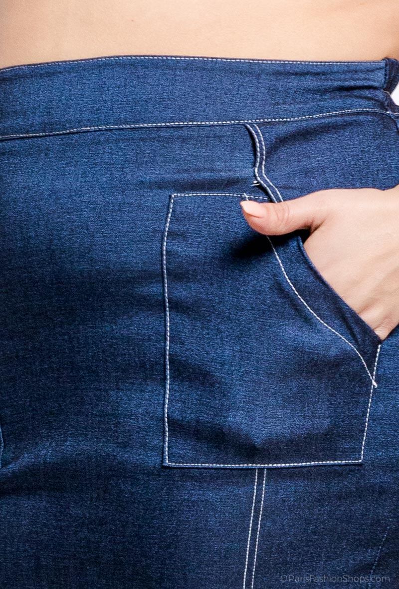 Denim skirt i Plus Size