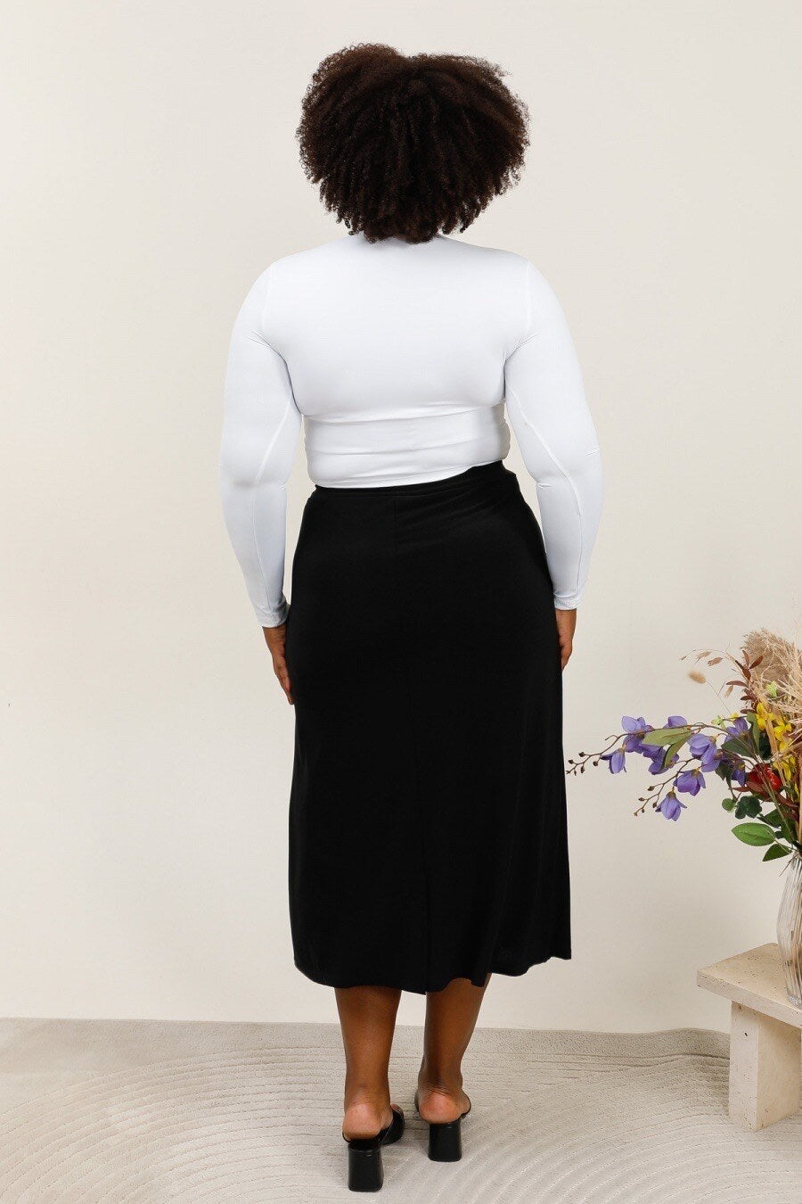 Plus size kjol i stor storlek