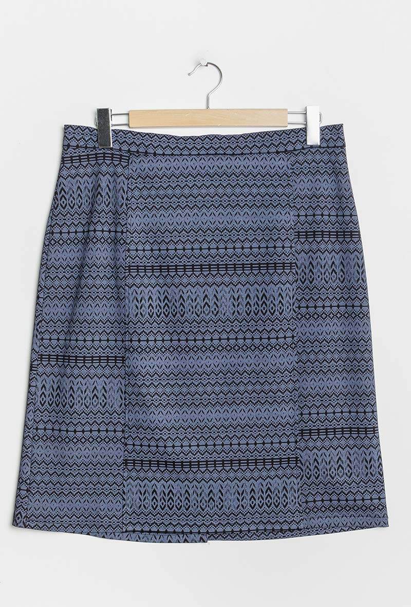 Printed skirt i Stor Storlek