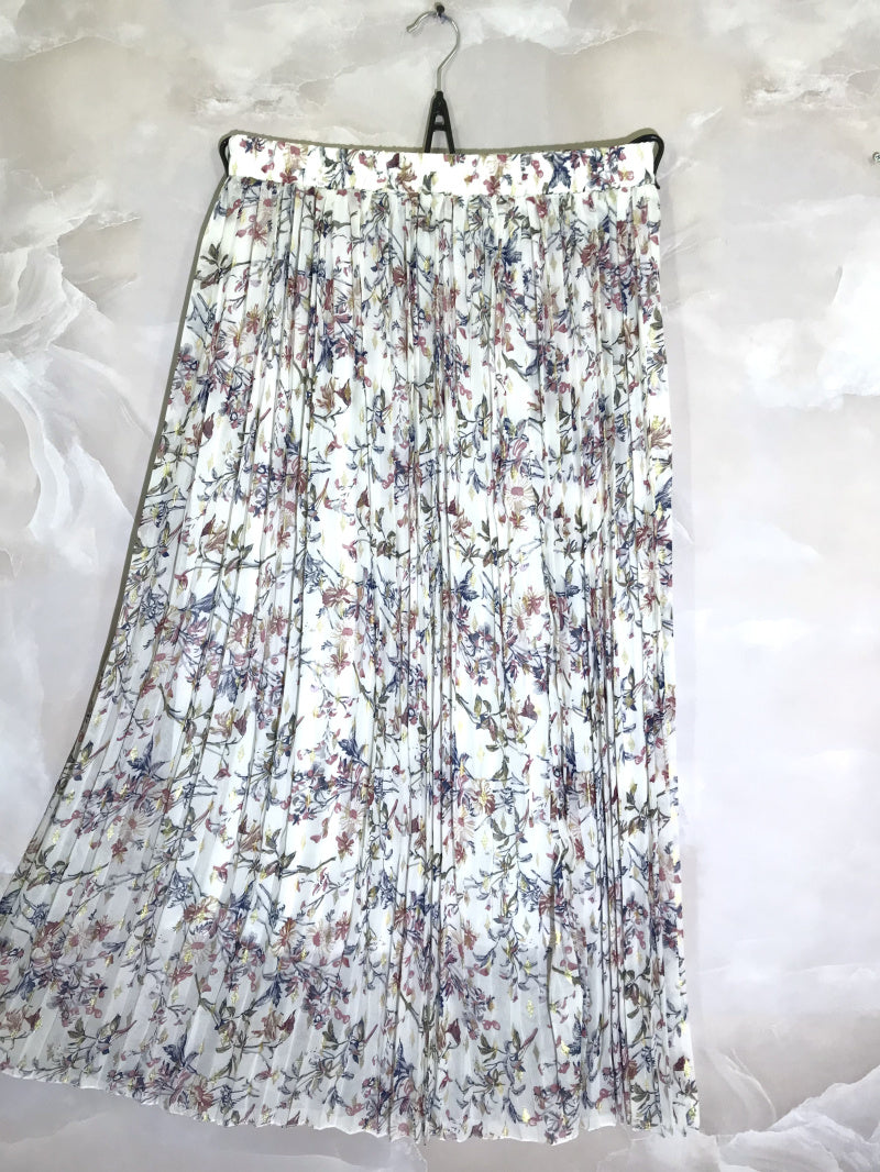 Printed pleated skirt i Stor Storlek