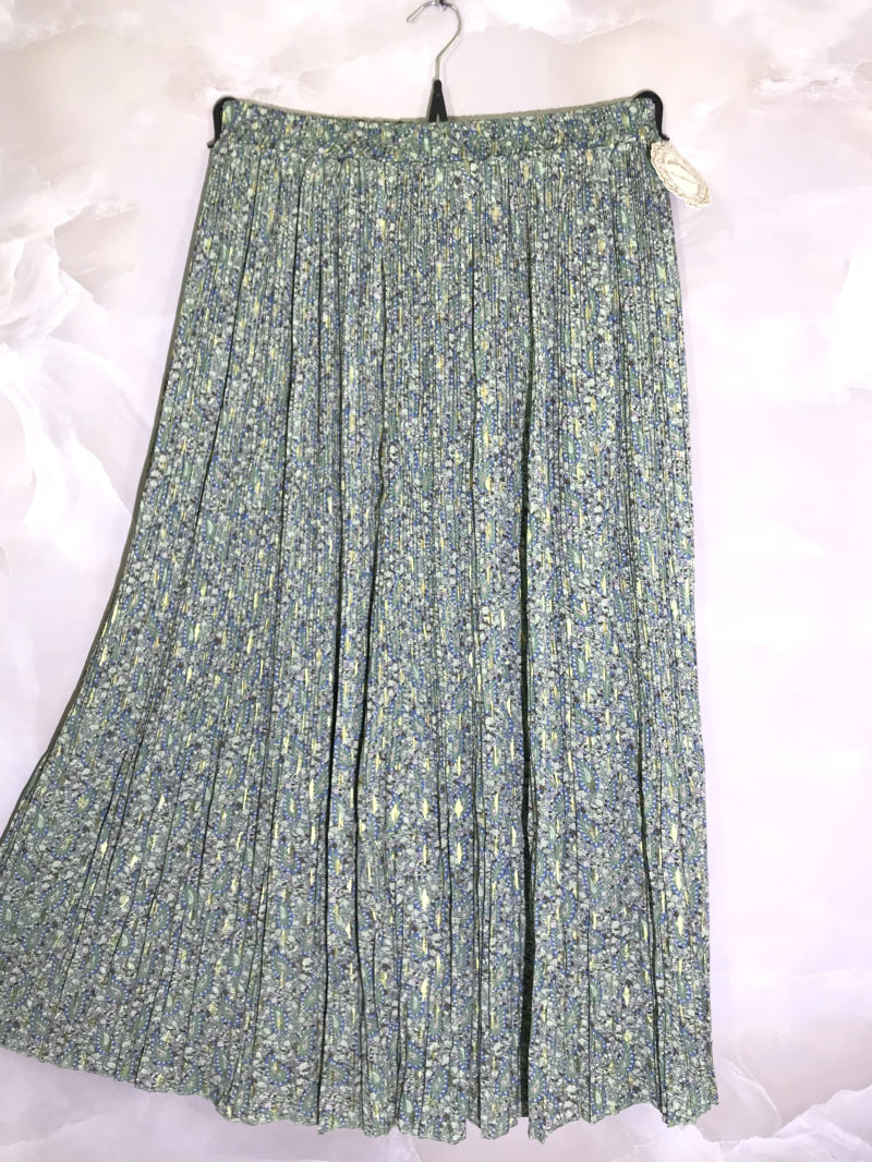 Printed pleated skirt i Stor Storlek