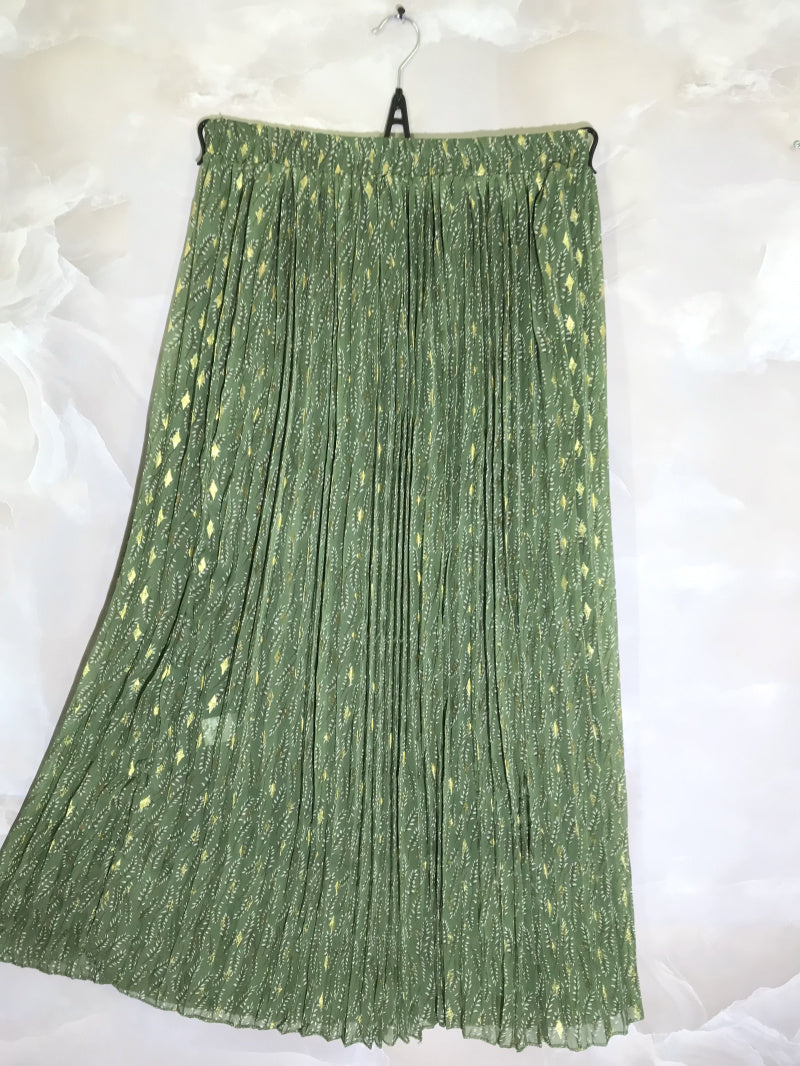 Printed pleated skirt i Stor Storlek