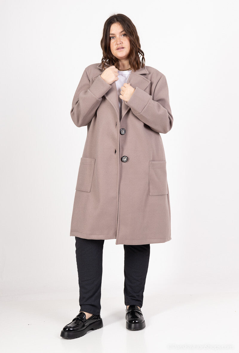 Plus Size Krageknapp Kappa