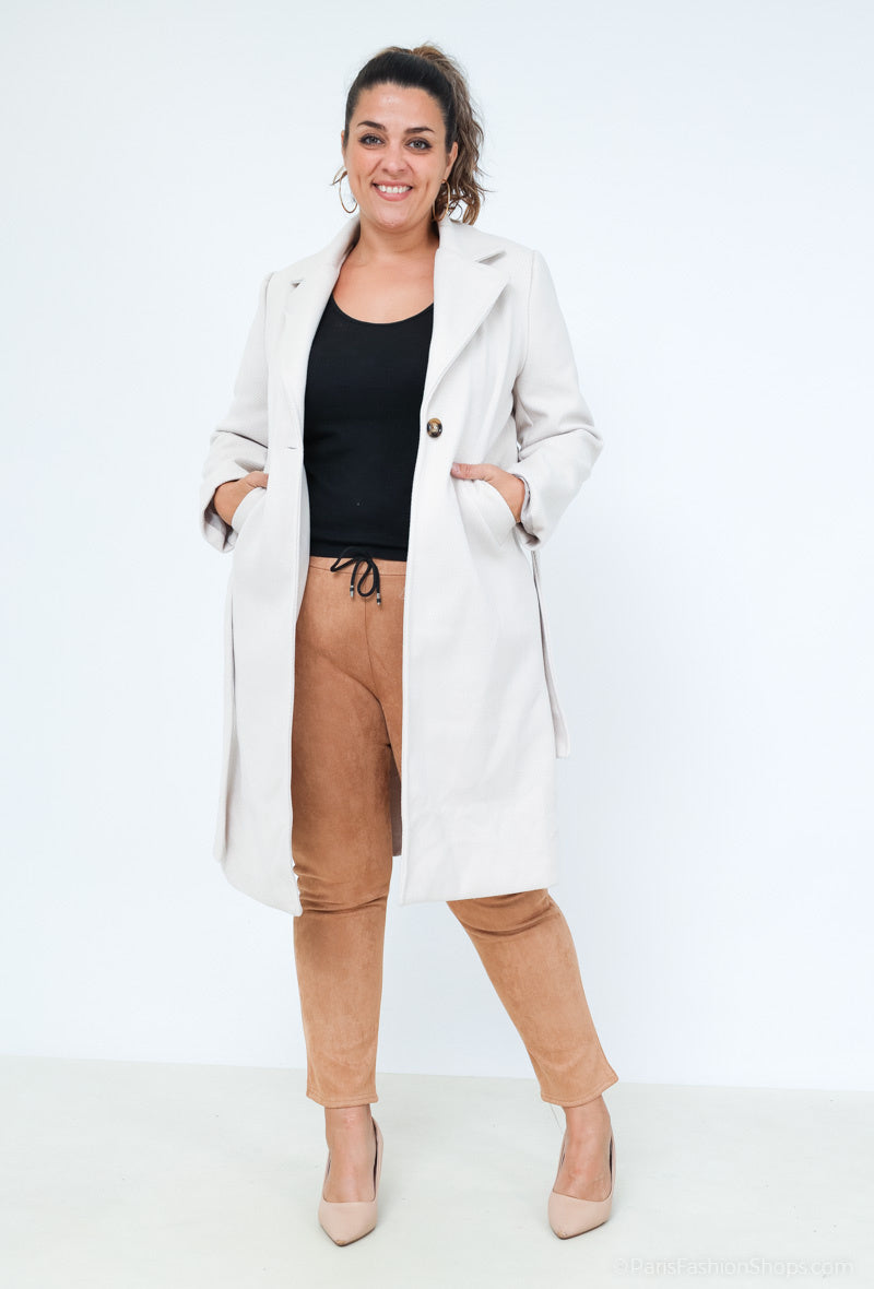 Lined Coat i Stor Storlek