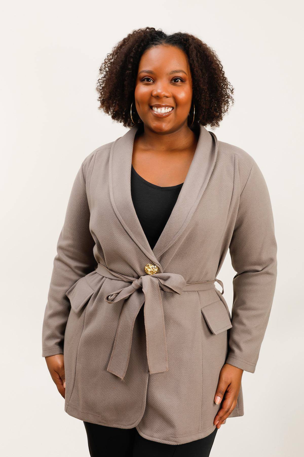 Plus size coat i Stor Storlek