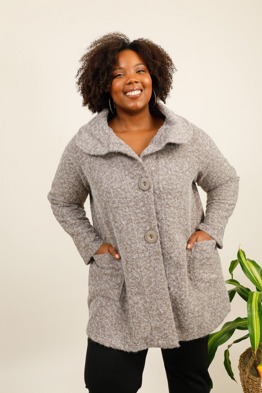 Plus size coat i Stor Storlek