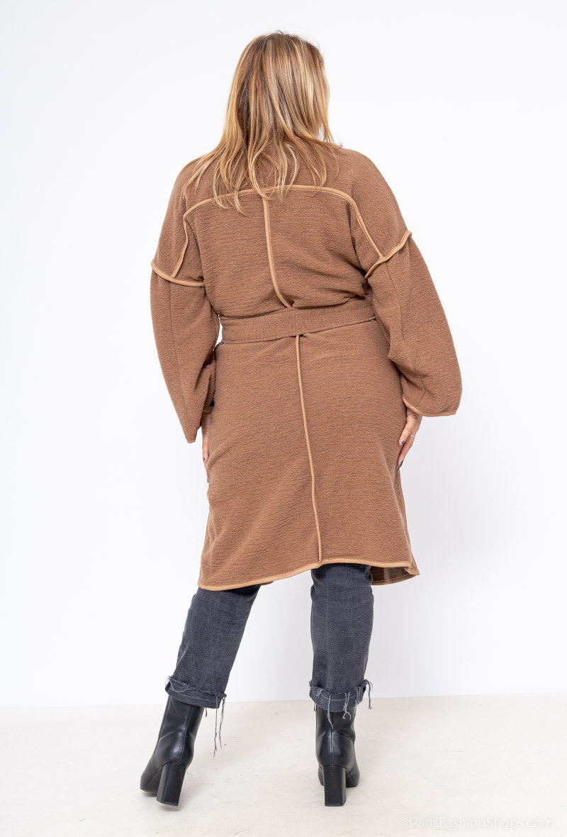 Elegant och Värmande Kappa i Stor Storlek