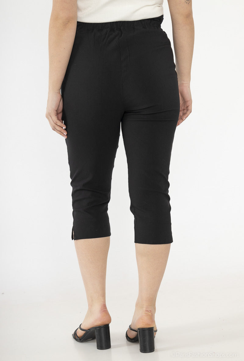 Capribyxor med bälte och rosett i Plus Size