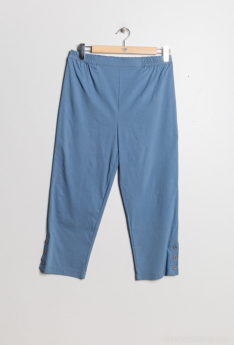 Pants with buttoned ankles i Stor Storlek