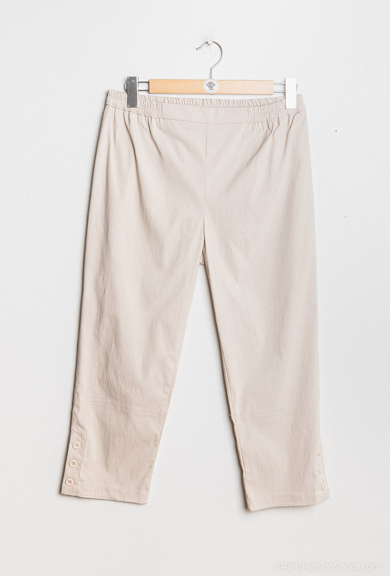 Pants with buttoned ankles i Stor Storlek