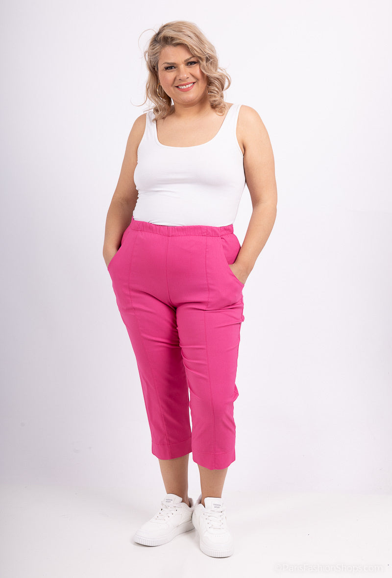 Plus Size Cropped Stretch Pants