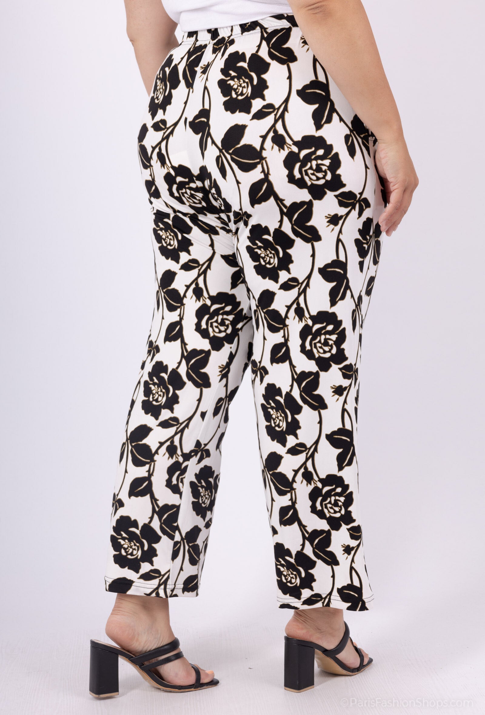 Fluid Printed Pants för Sommar Plus Size