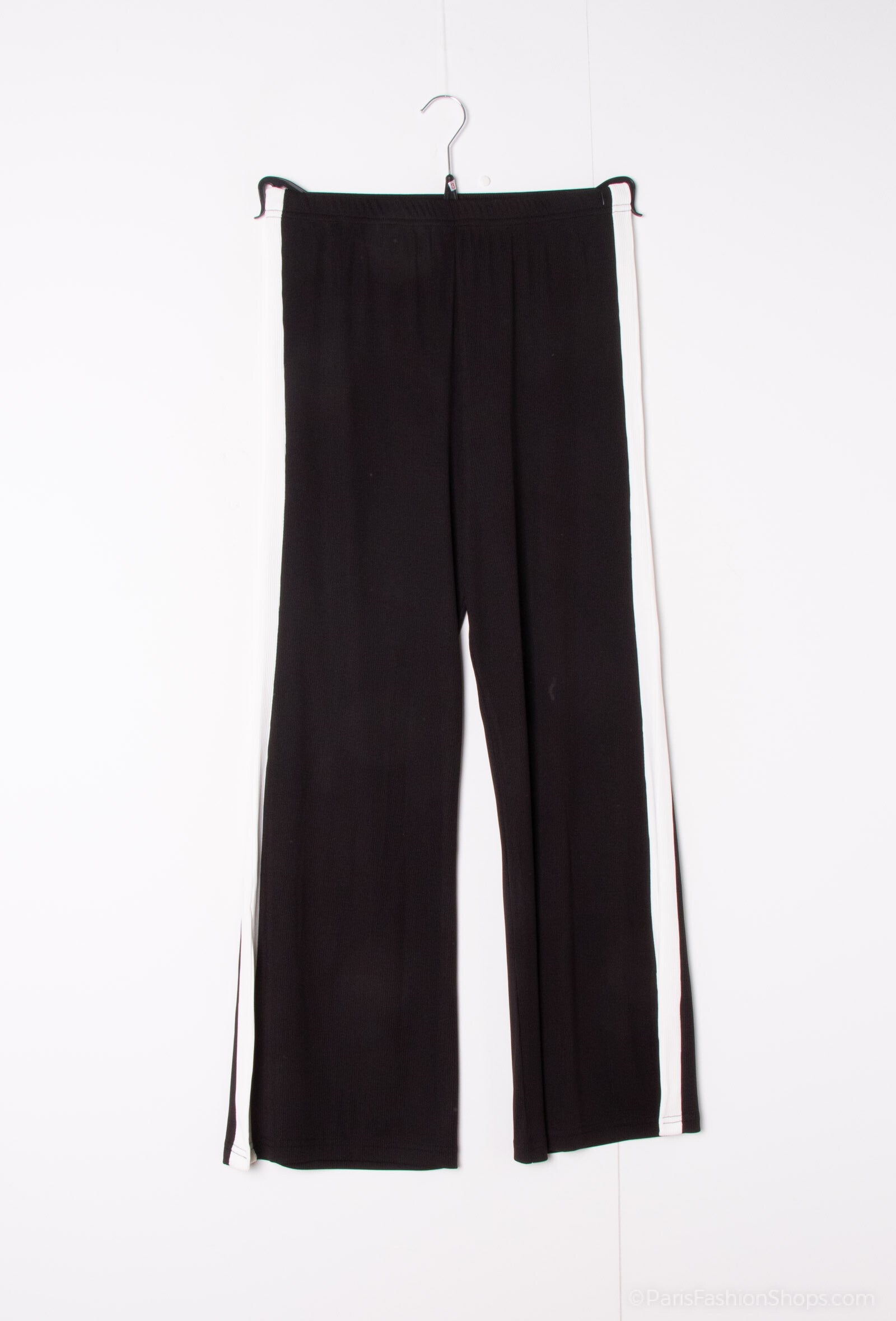 Tvåfärgad elastisk storlekspants med split nederkant i Plus Size