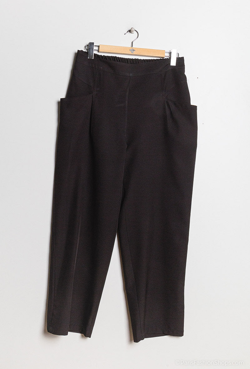 Pants with elastic waist i Stor Storlek