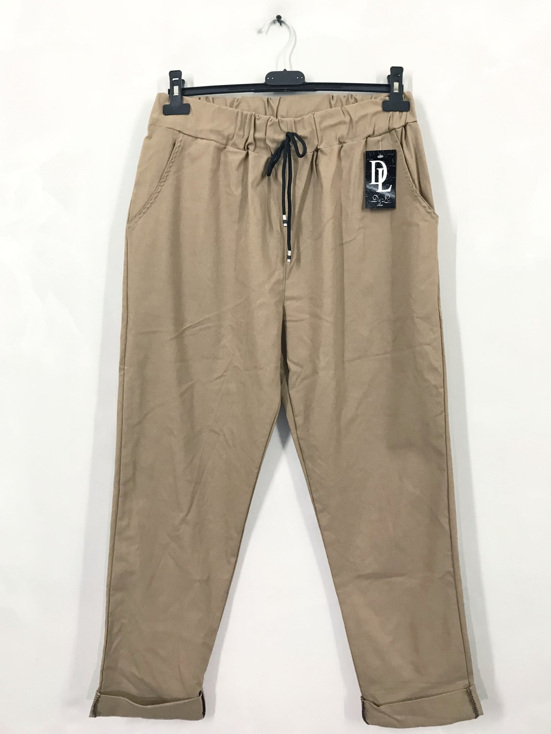 Bengaline pants with drawstring i Stor Storlek