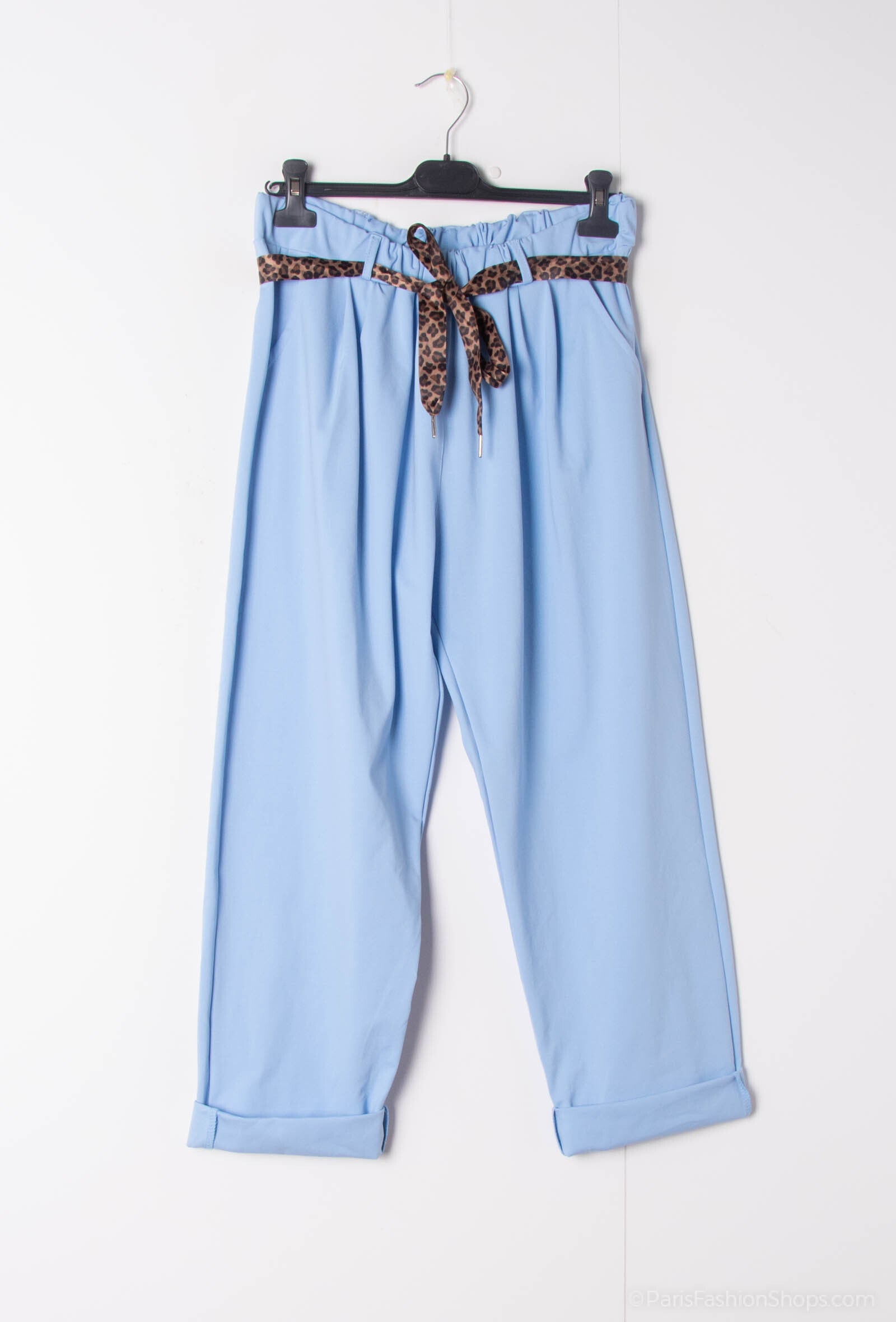 Carrott pants in mixed cotton jersey i Stor Storlek