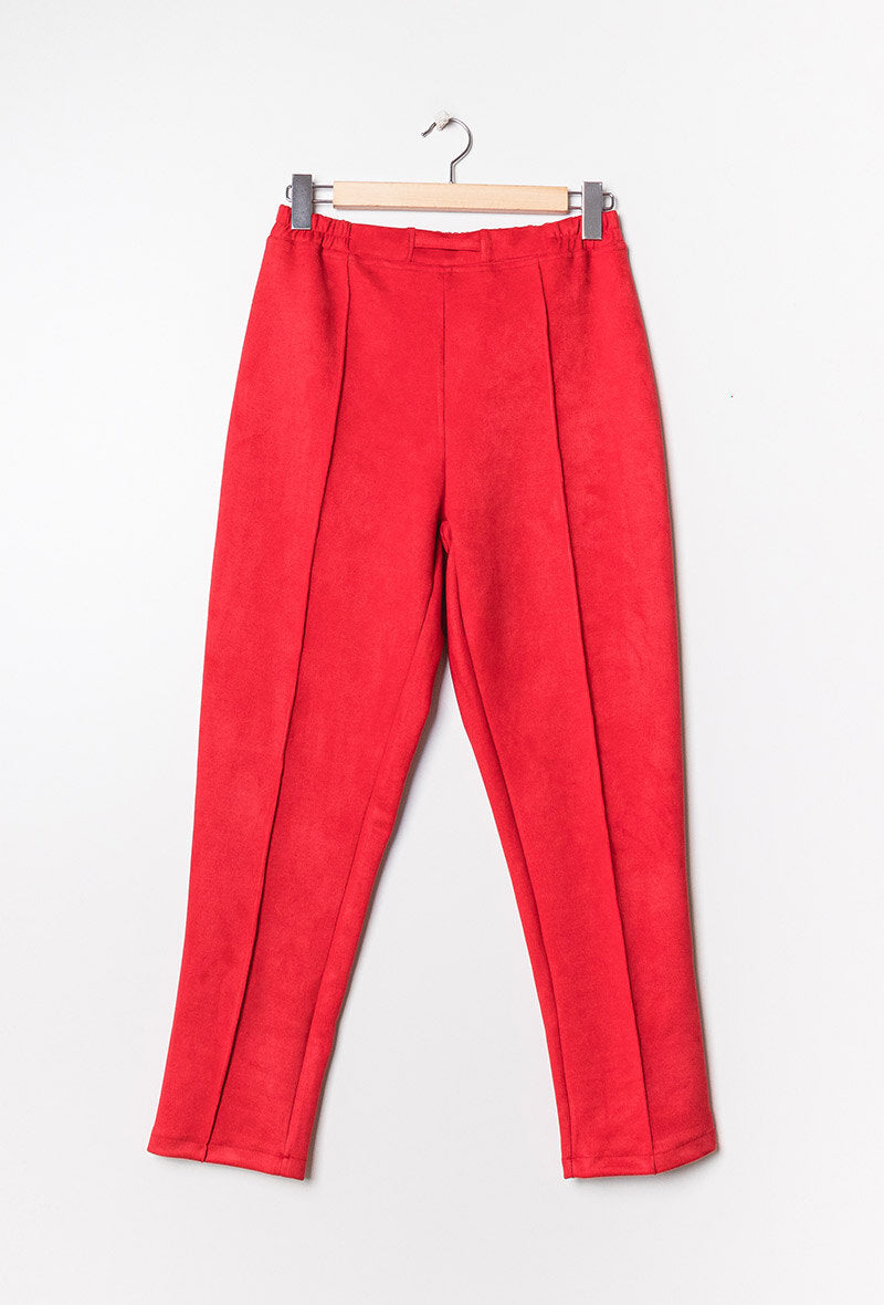 Suede pants i Stor Storlek