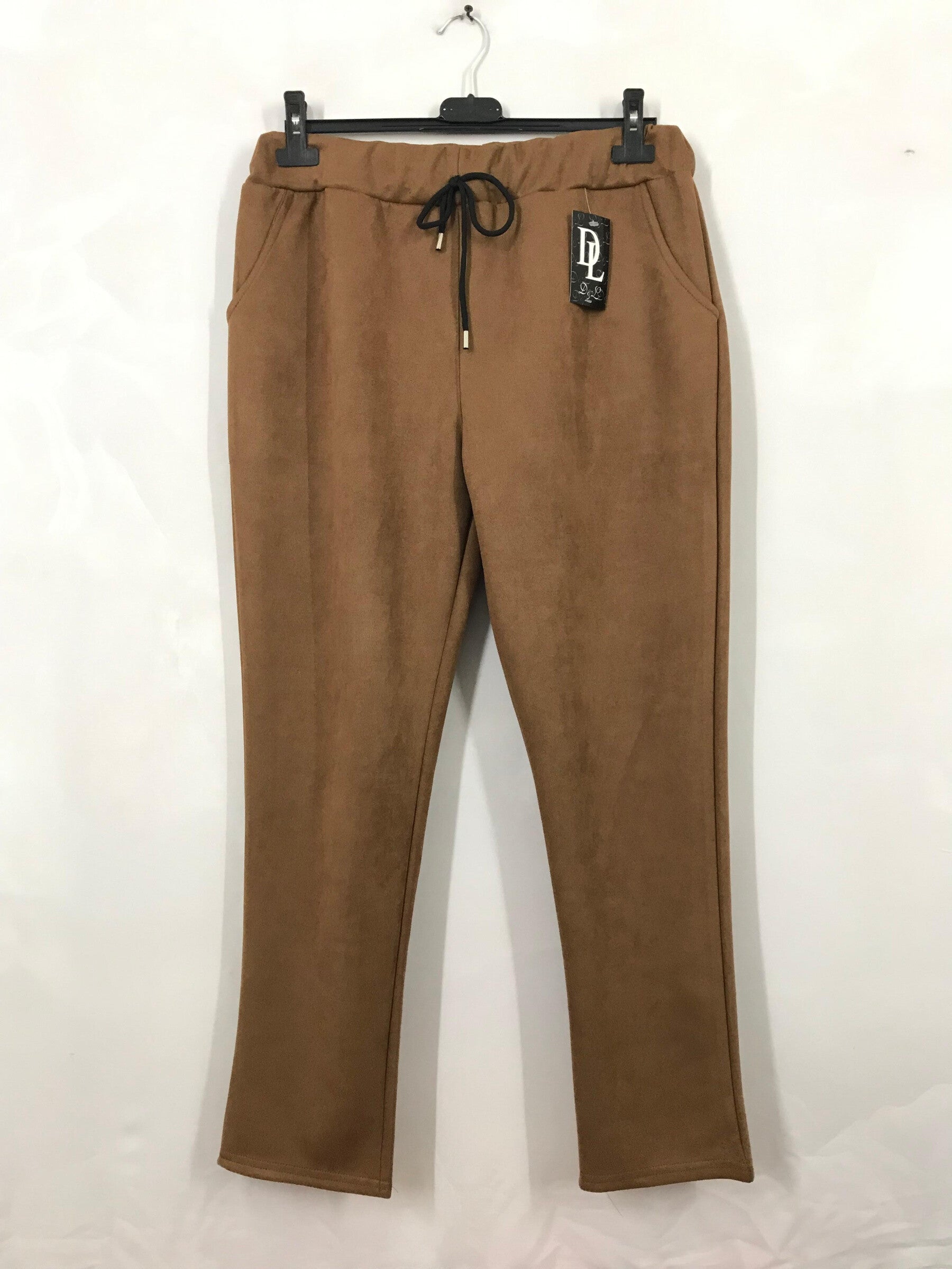 Plus Size Suede-effect Suede Pants