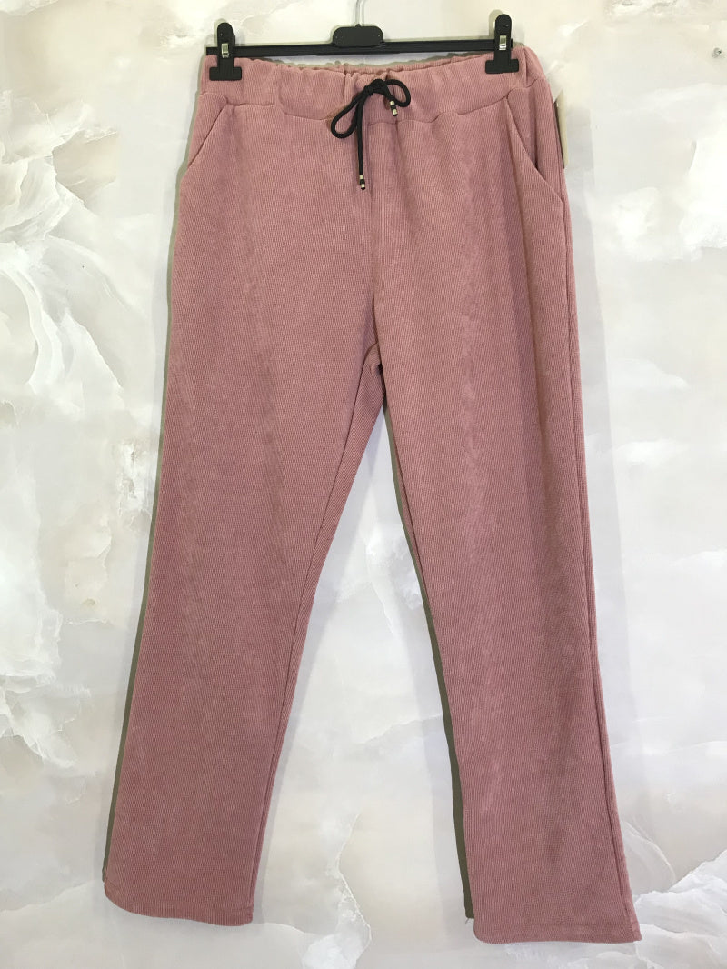Plus Size Velvetbyxor med dragsko och fickor