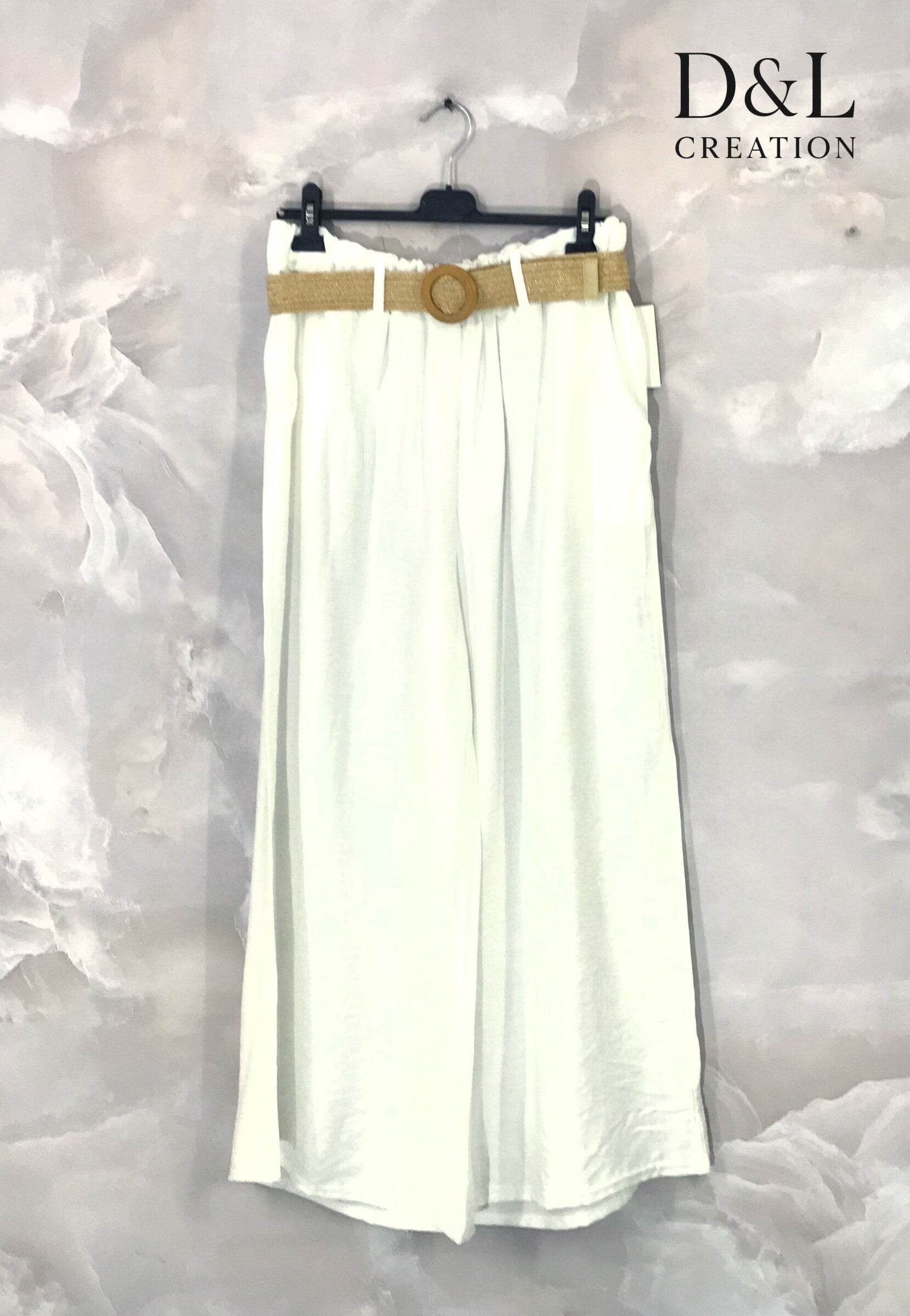Plus Size Plus size wide leg pants with belt size 38 to 50