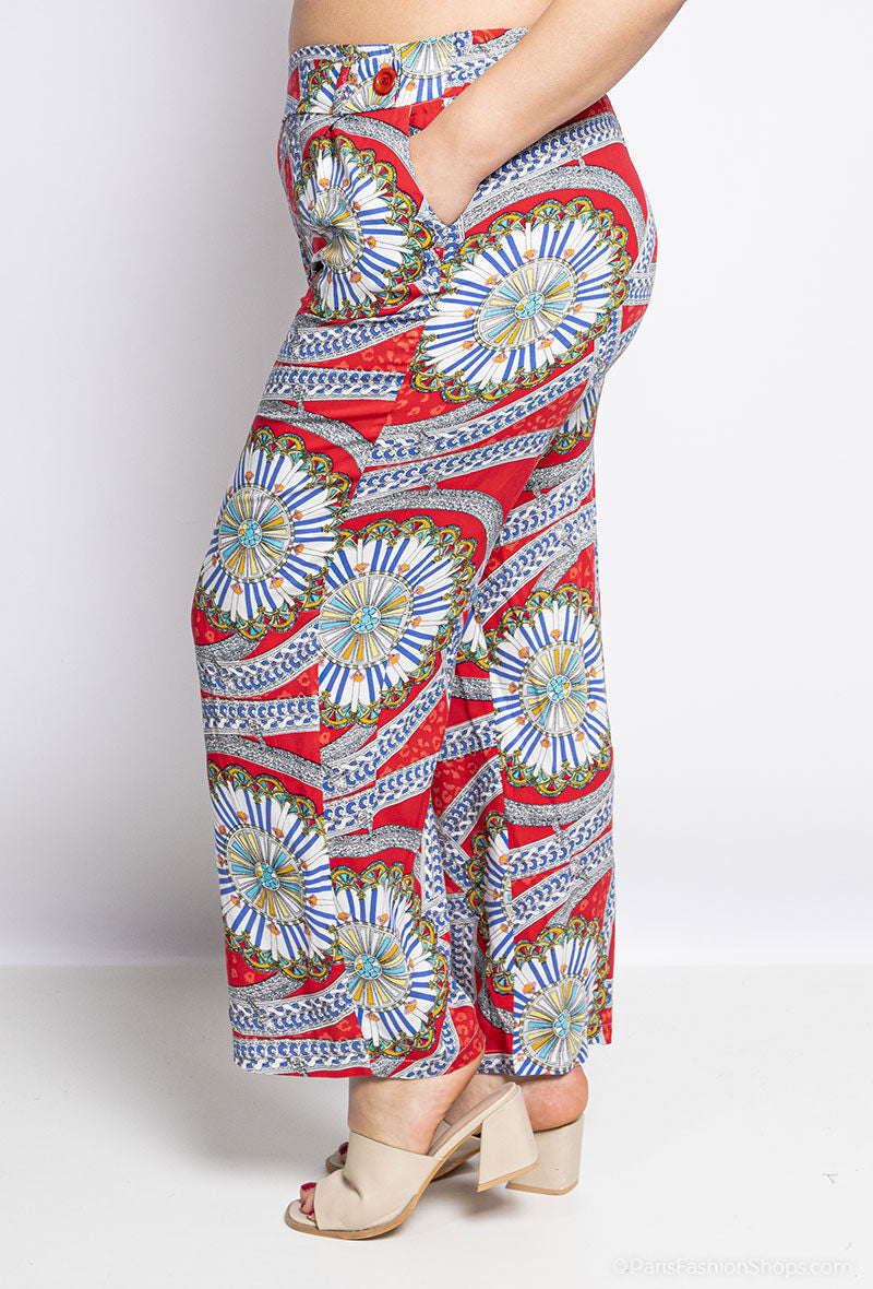 Printed Pants i Stor Storlek - Styla Ditt Liv med Elegans