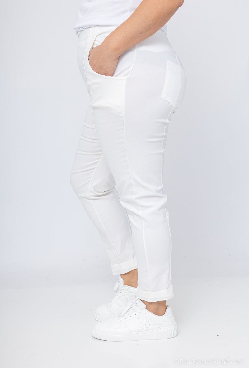 Stretch pants i Stor Storlek