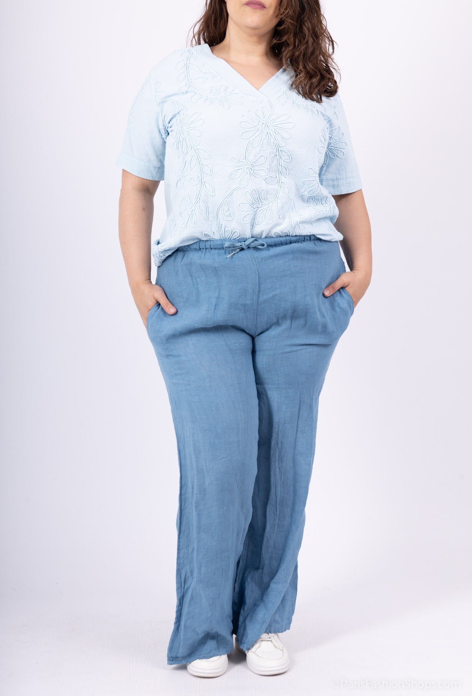 Plus Size UNE LAIN LIN T40 t40 t50 linen pants