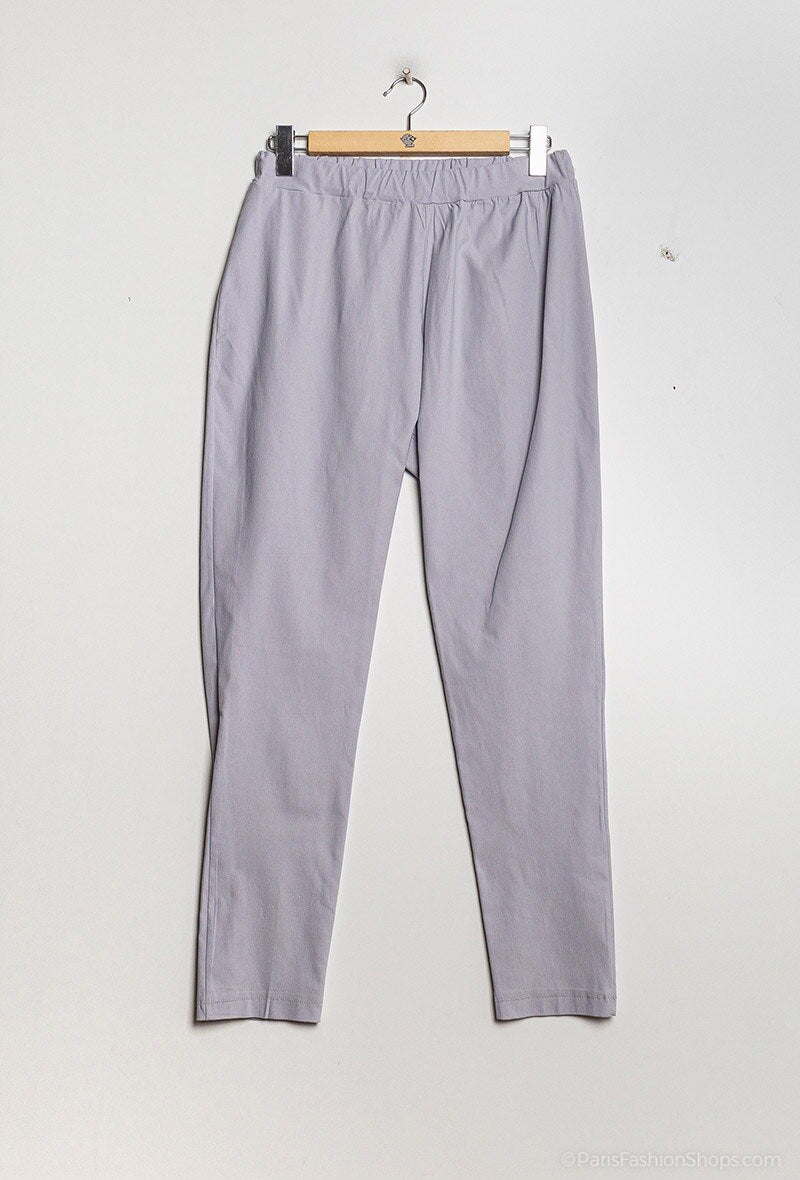 Pants with elastic waist i Stor Storlek