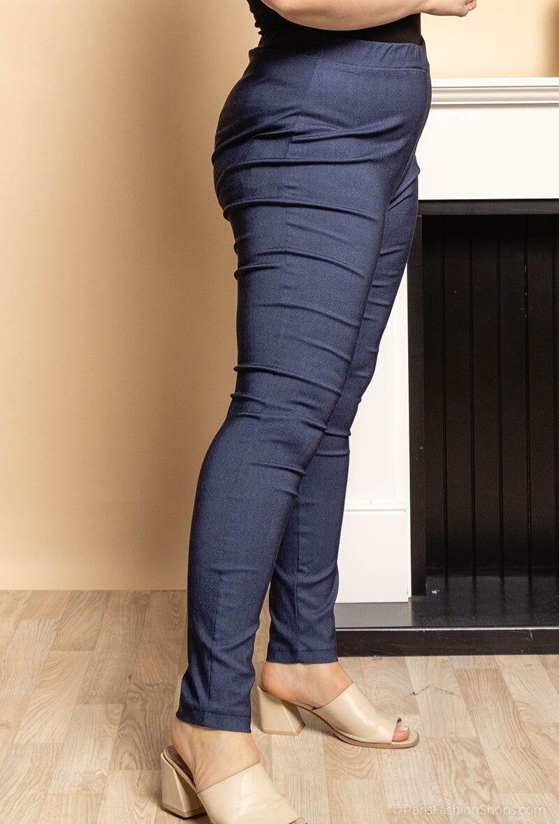 Plus Size Pants med elastisk midja