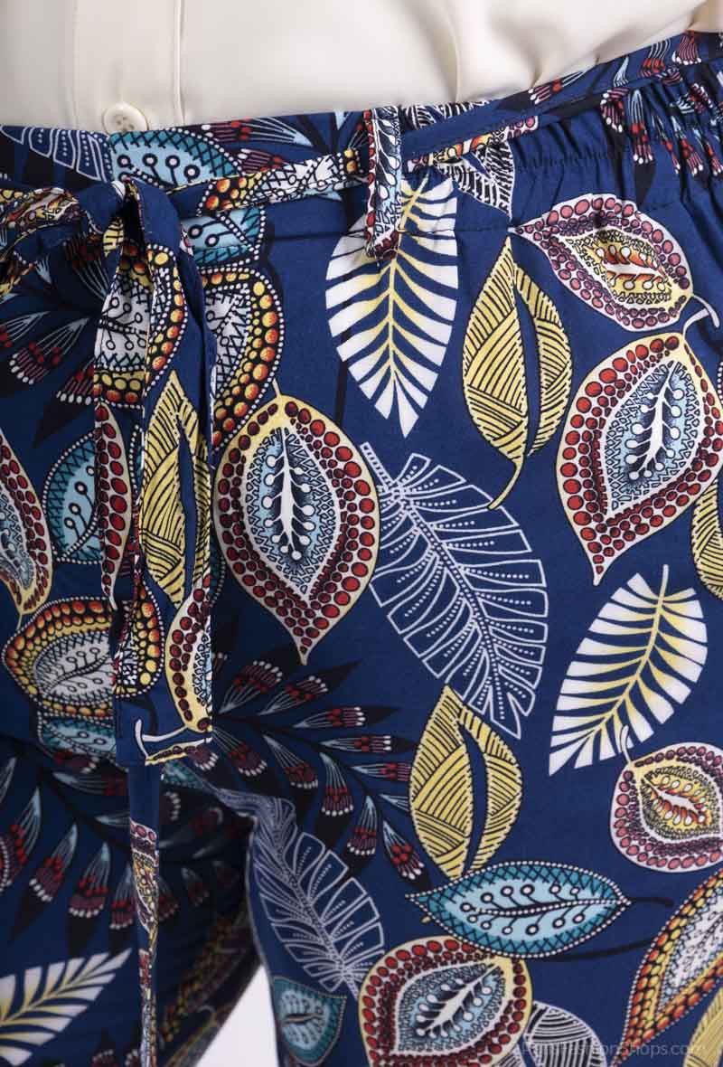 Plus Size Flowing Printed Pants