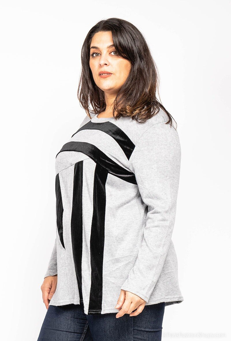 Flared pullover i Stor Storlek